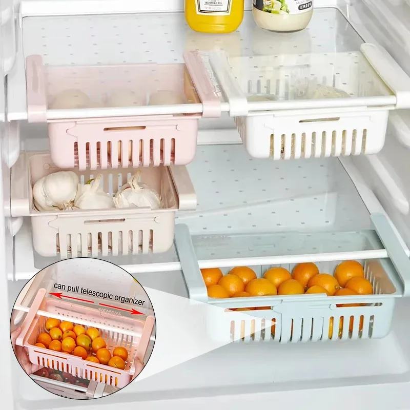 Storage Box Kitchen Storage Rack Fridge Organizer Storage Box Creative Multifunctional Refrigerator Drawer for Fruit Egg Food Plastic Storage Container Shelf