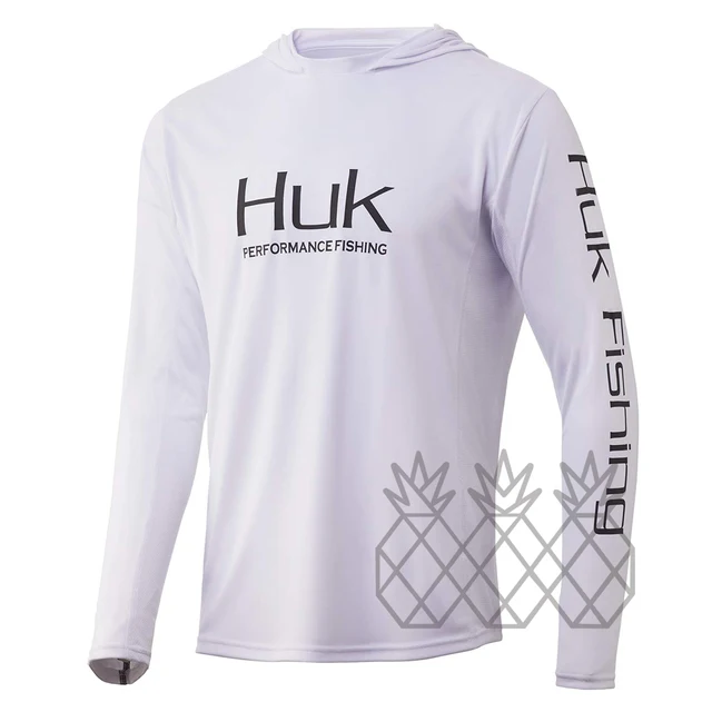 Men HUK Hoodie Fishing Shirts Long 