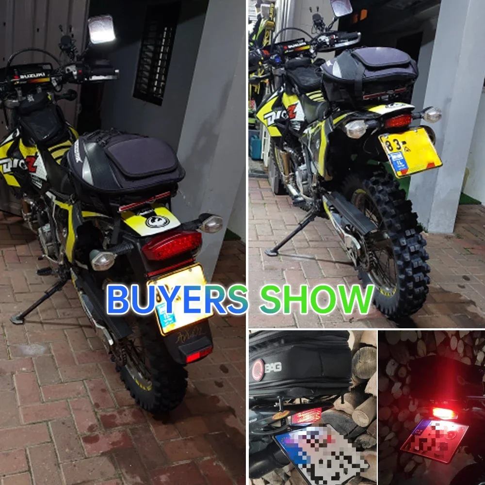 DRZ400 License Plate Holder LED Turn Signal for SUZUKI DRZ400SM DRZ 400 SM/S/E Motorcycle