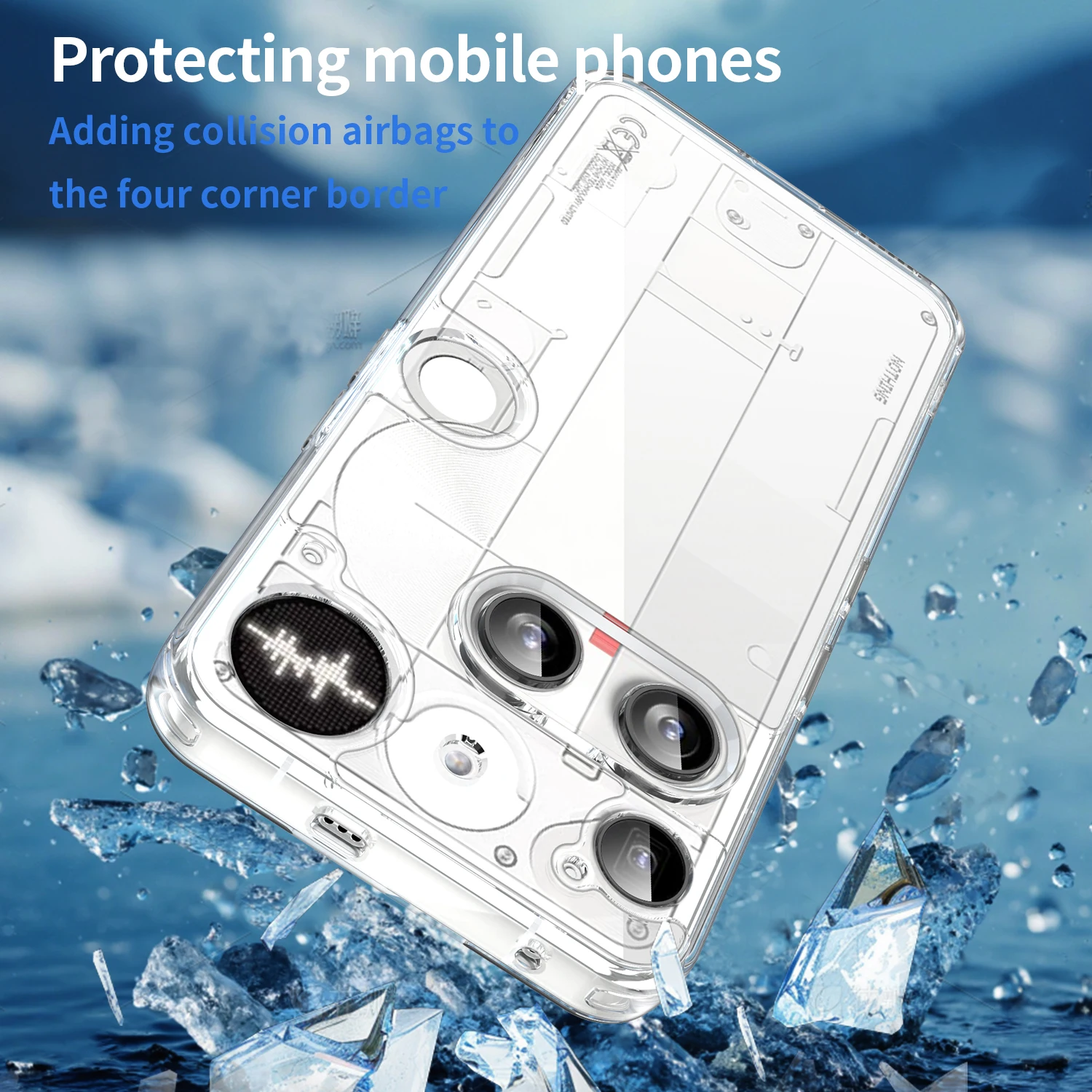 Ultra Clear HD Acrylic Protective Case with Anti-Shock Transparent TPU