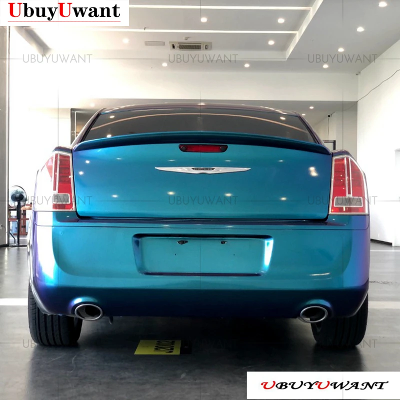 Glossy Black Rear Roof Spoiler For 2011-2023 Chrysler 300 - V Style ABS Spoiler Wing