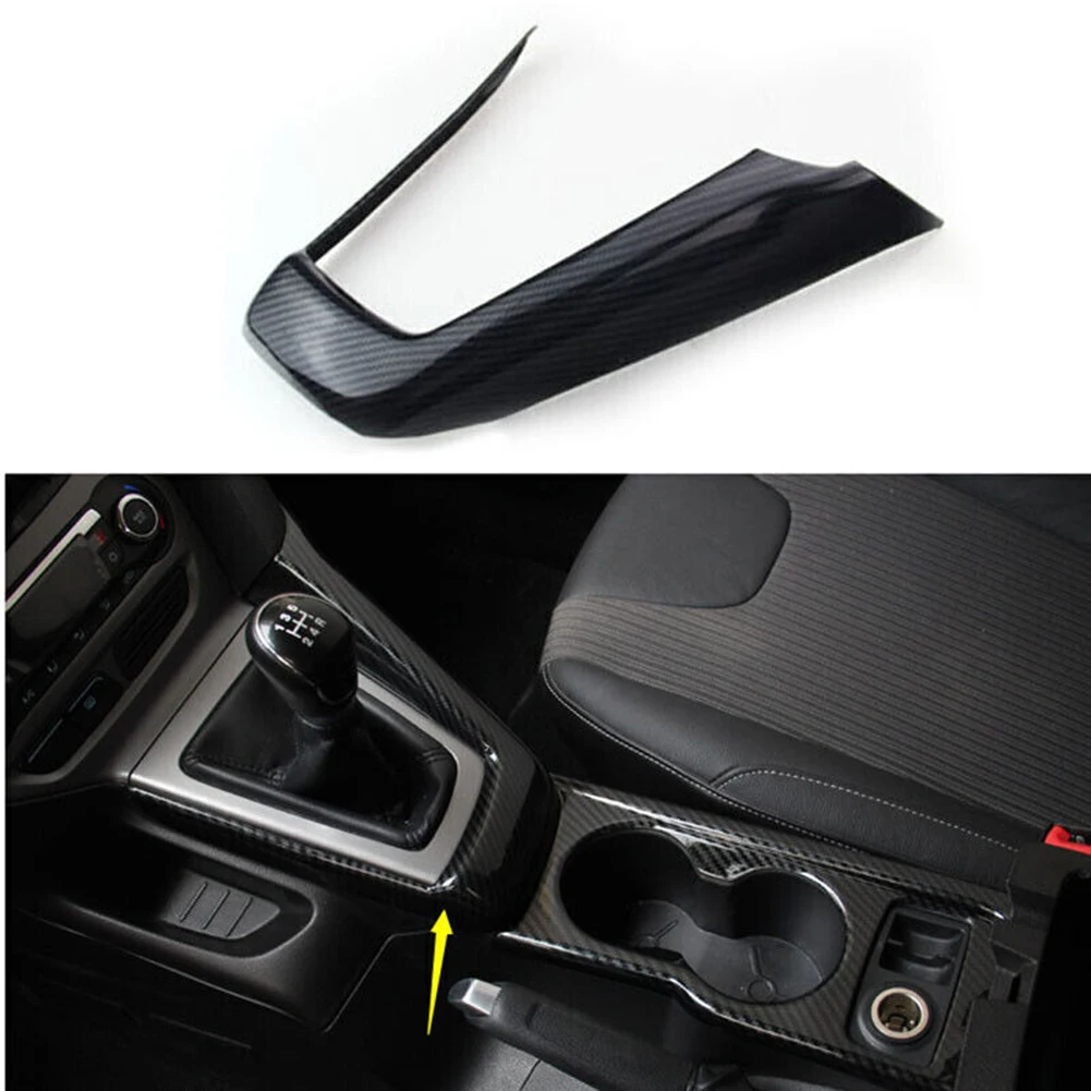 

Car Interior Central Air Conditioning Gearshift Frame Carbon Fiber For Ford For Focus2012-2014 Console Gear Shift Frame Trim