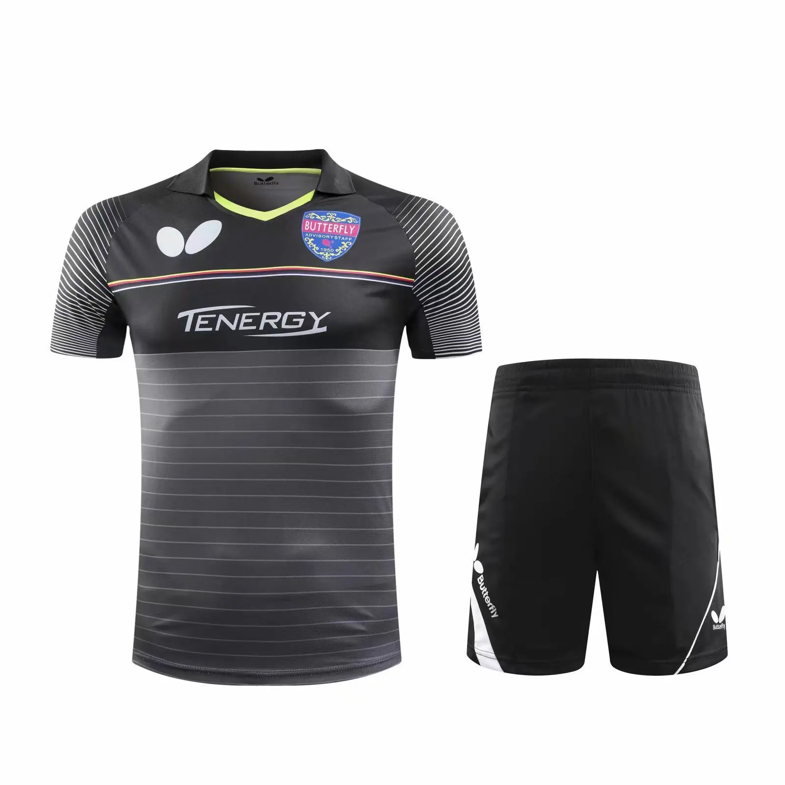 Customized a set of men and women butterfly table tennis suit shorts round neck quick dry breathable half sleeve can print LOGO
