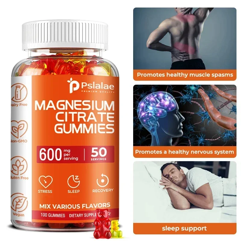 VitaminsMagnesiumCitrateGummies600MgImprovesSleepQualityand