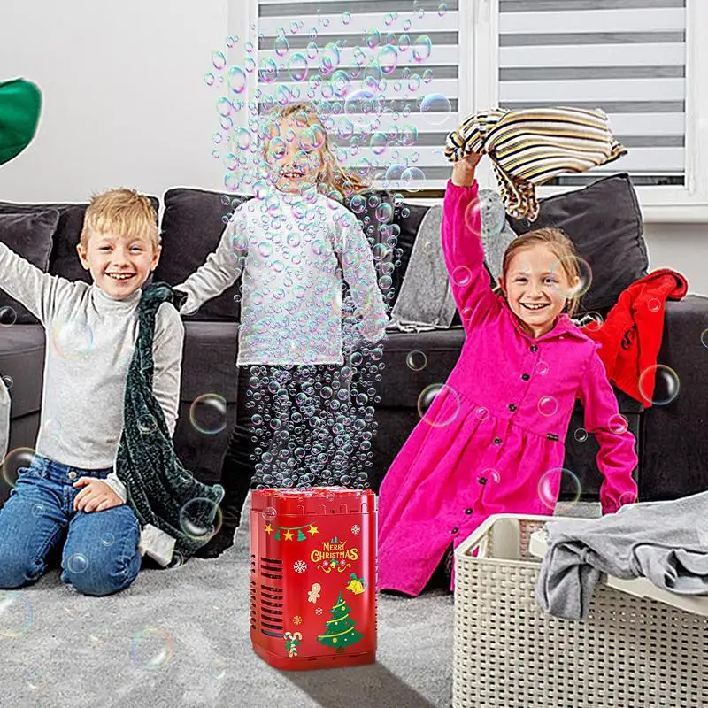 Firework Bubble Maker Firework Bubble Blower Machine Christmas Bubble Machine Toys Reusable Outdoor Bubble Maker With Lights For 6