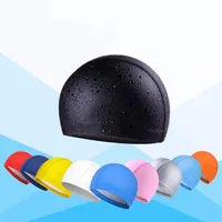 PU Coated Swimming Cap Unisex Comfortable Summer Swimming Pool Hat Elastic Ear Protection For Women Men Adults Swim Bathing Hats 2