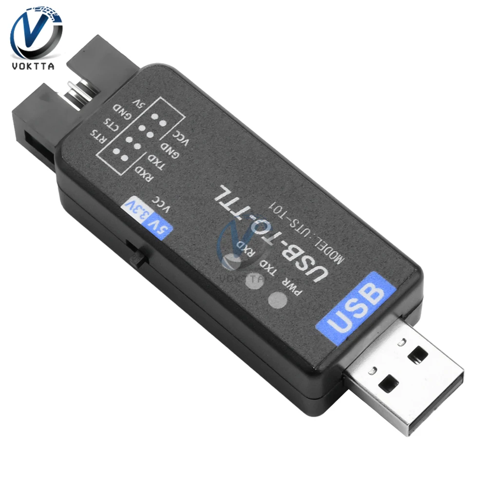 

USB to TTL Serial Converter Debugging and Downloading Module Chip CH343G USB-A Interface Voltage Detection Indicator Lights