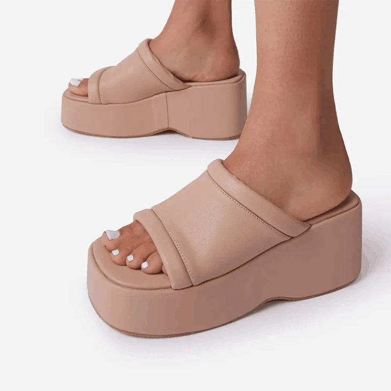 open toe platform sandals