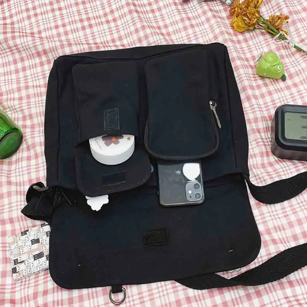 2024 Women's Bag Messenger Korean Style Female Backpack College Large Capacity Versatile Shoulder Student School Postman Bags