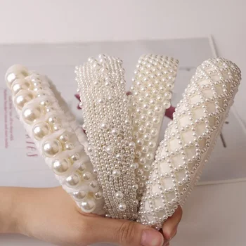 New Women Fashion Retro Pearl Headbands Exquisite Hair Accessories for Women's Hands Girl's Hair Accessories Fashion Gifts