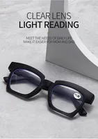 Oversized Square Reading Glasses Women Men Hyperopia Eyeglasses Prescription Diopter Eyewear +1.5 +2 +2.5 +3 +3.5 2