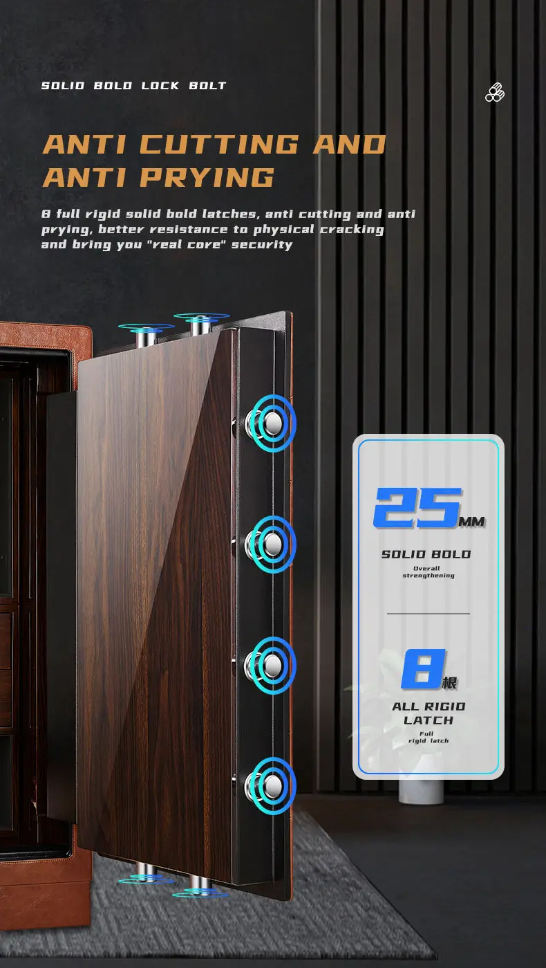 Premium 6,9,12-Slot Automatic Watch Winder Safe Box with Fingerprint, Digital Password ... - SKU LAWW1729 - UGI Packaging