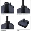 Heavy Duty Water Fillable Patio Umbrella Base Stand Square Outdoor Plastic Durable Adjustable Knob Easy Carry Adjustable Pole 5