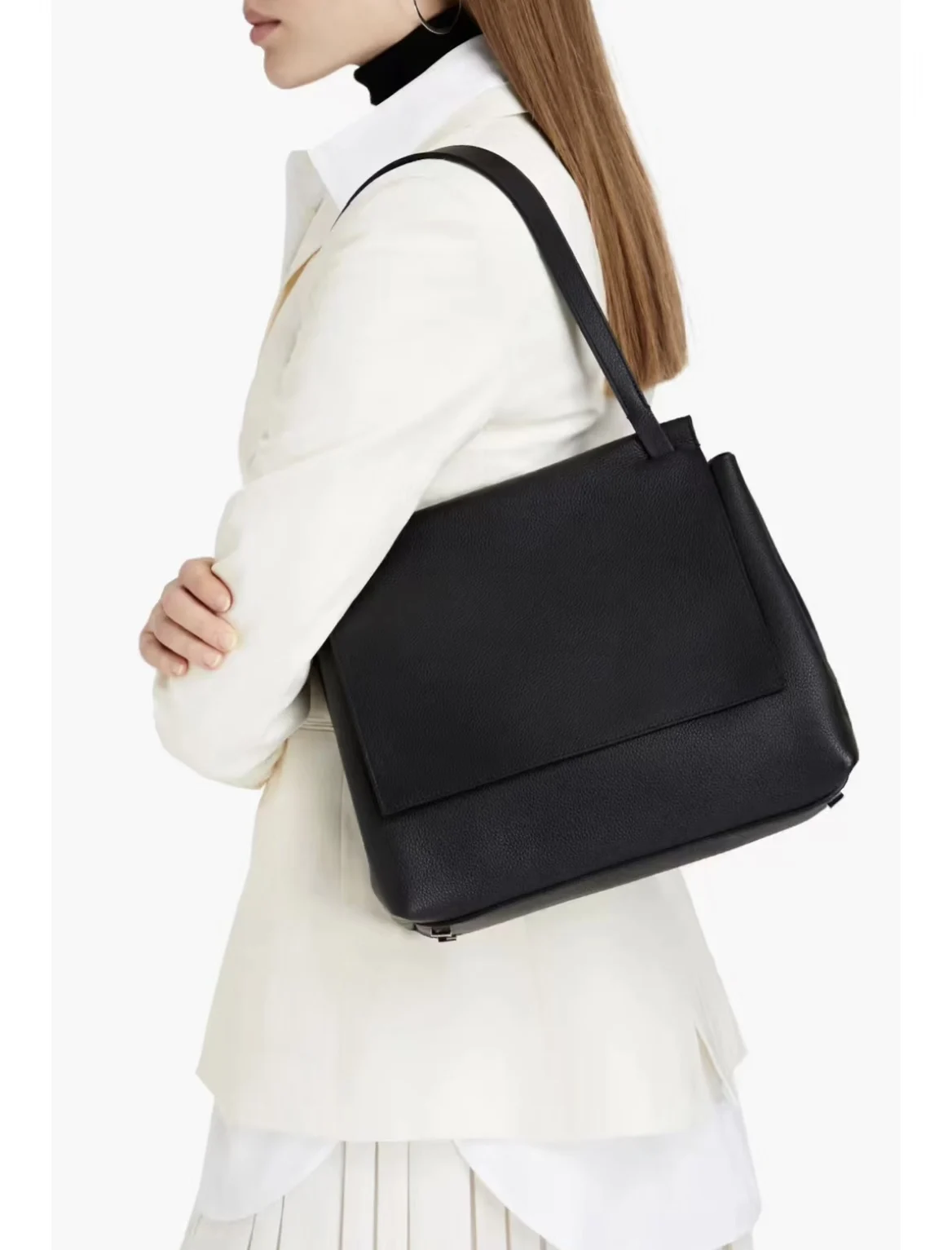

2024 messenger bag daily commuter shoulder bag texture underarm bag practical