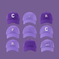 New Fashion Designer Purple Hats Outdoor Sports Baseball Cap Unisex Adjustable Cotton Customized Embroidery Plain Baseball Cap 1