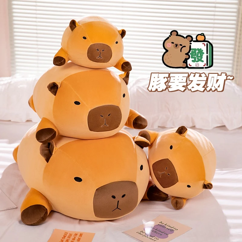 Peluche Capybara Con Zaino Tartaruga – Morbido Giocattolo Antistress Con Tasca – Regalo Originale Per Bambini E Ragazze - 5