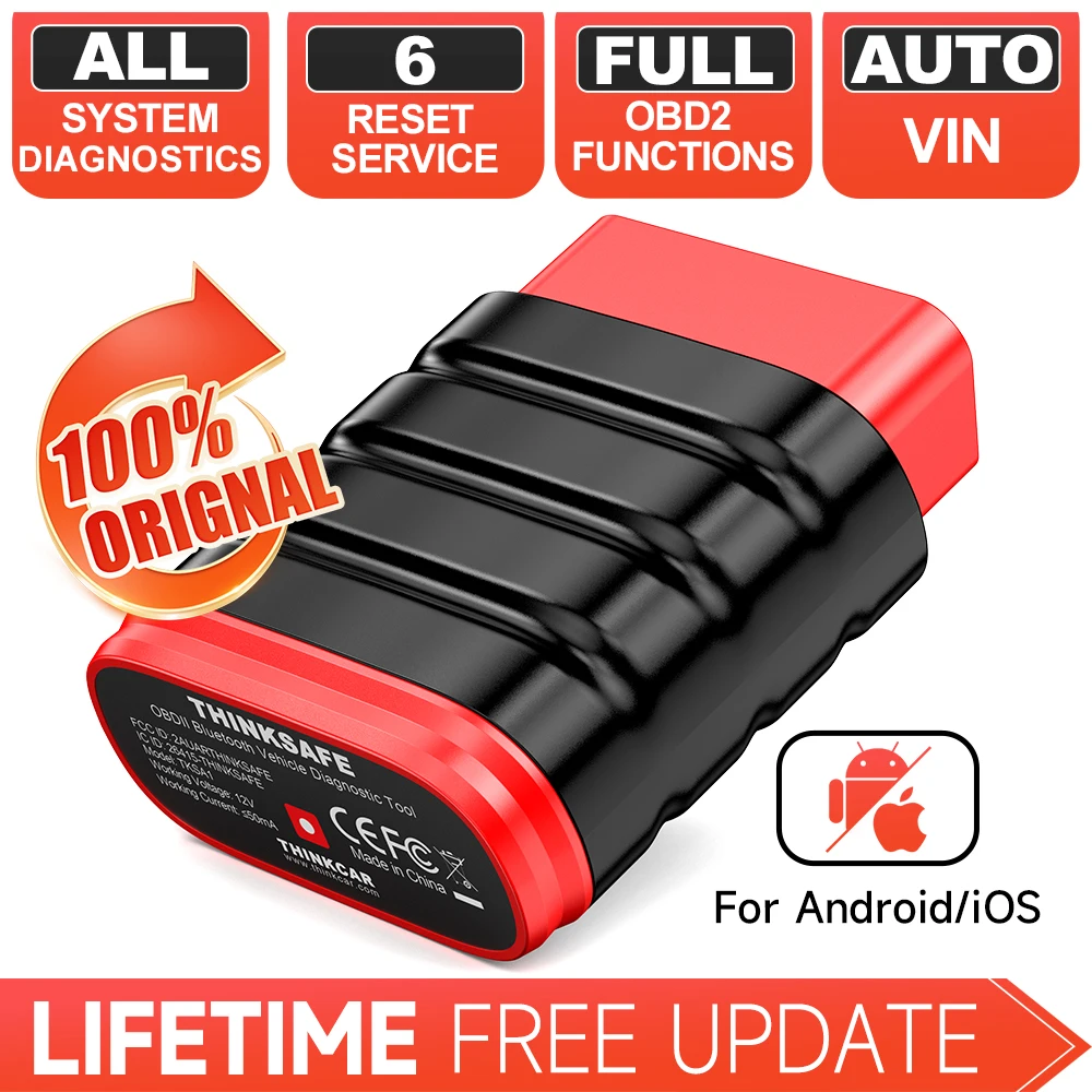 THINKCAR ThinkSafe OBD2 Scanner professionnel automobile système complet 5 réinitialiser OBD 2 lecteur de Code outils de Diagnostic pk Thinkdiag mini