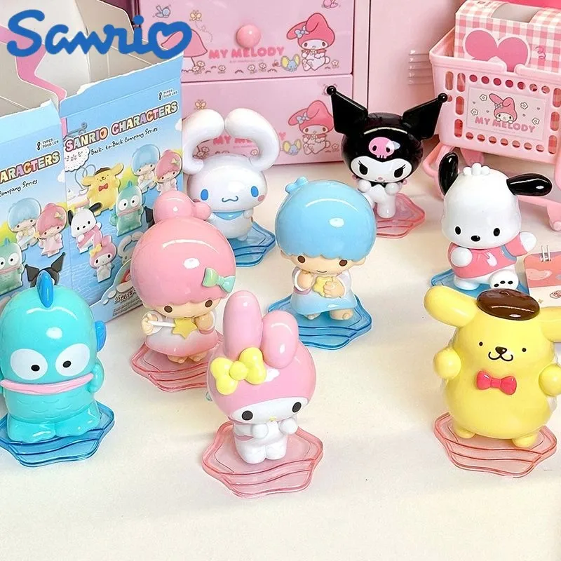 

2023 Genuine Sanrio Cartoon Back Small Partner Series Blind Box 3.0kuromi/cinnamoroll Mini Model Toys Birthday Gift