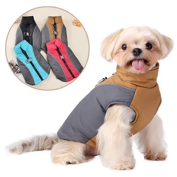 Reflective Autumn Dog Clothes for Small Medium Dogs Cat Winter Warm Windproof Puppy Zipper Jacket Chihuahua Yorkies Pug Pet Coat