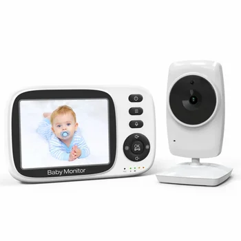 BabyStar 3.2Inch Wireless Video Baby Monitor With Lullabies Auto Night Vision Two Way Intercom Temperature Monitoring Babysitter 1