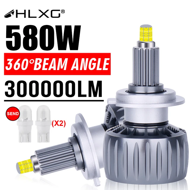 H7 LED 360 Canbus H11 H1 300000LM 580W HB3 HB4 9005 9006 D2S D4S H7 Led 360 Auto Lamps 6000K Mini 12V Lamp Automotive Fog Lights