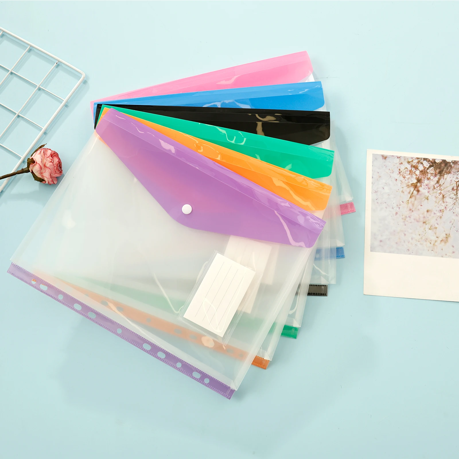 Waterproof PP Binder Pocket Folders for School Office
