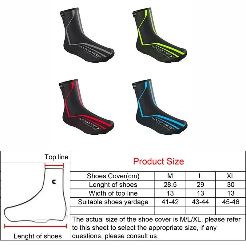 Bicycle Cycling Shoe Cover MTB Road Bike Winter Warm Fabric Waterproof Zipper PU Shoe CoverS Dustproof Outdoor Riding equipment 6