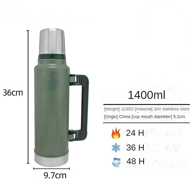1 PC/Lot Gaucho Vacuum Flask Leak Proof Yerba Mate Thermos Stainless 1.2L  Heat Insulated Water Bottle For Outdoor Travel Camping - AliExpress