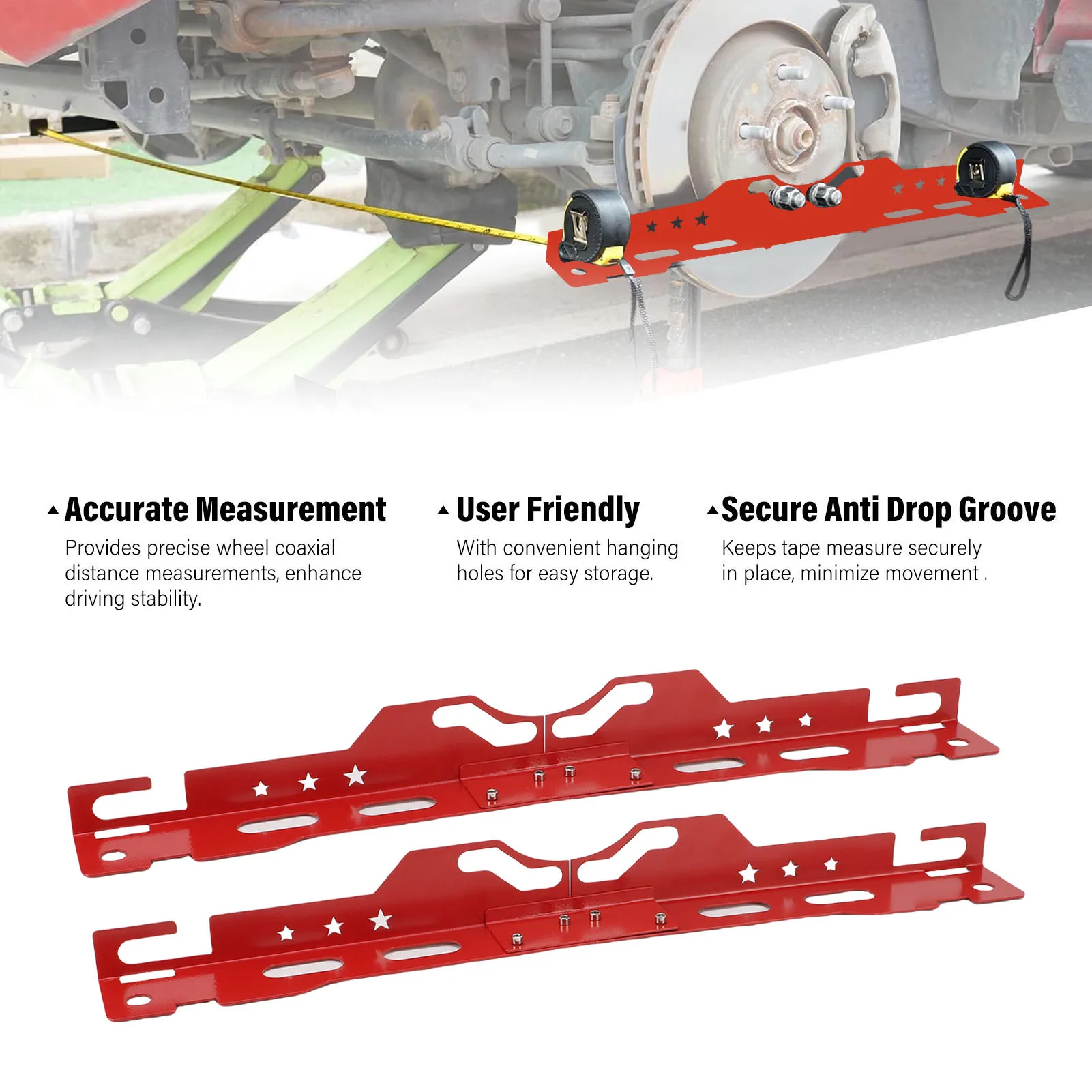 Wheel Alignment Tool Wheel Alignment Tool with Connection Sheet Heavy Duty Iron Toe Alignment Tool Plate for Car Truck Sedan SUV