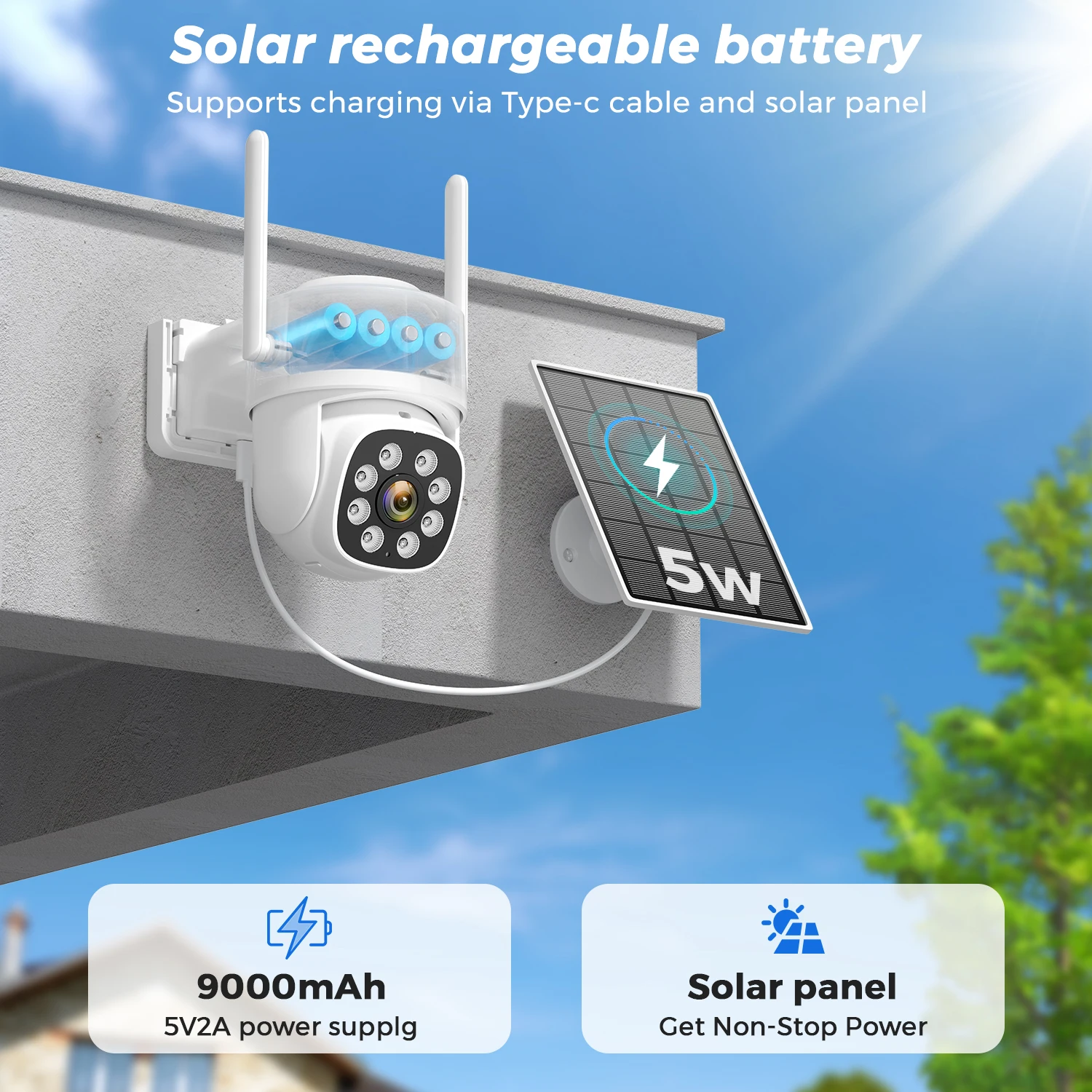 4G Camera AOV 24-Hour Records With Solar Panel 8MP 4K Outdoor CCTV Security Camera 4MP 9000mAh Battery Auto Tracking IP Camera 3