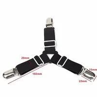 2X Bed Sheet Holder Adjustable Elastic Clips Fixed Holder Mattress Clip Fasteners Cover Blankets Grippers Fixing Non-Slip Strap 6