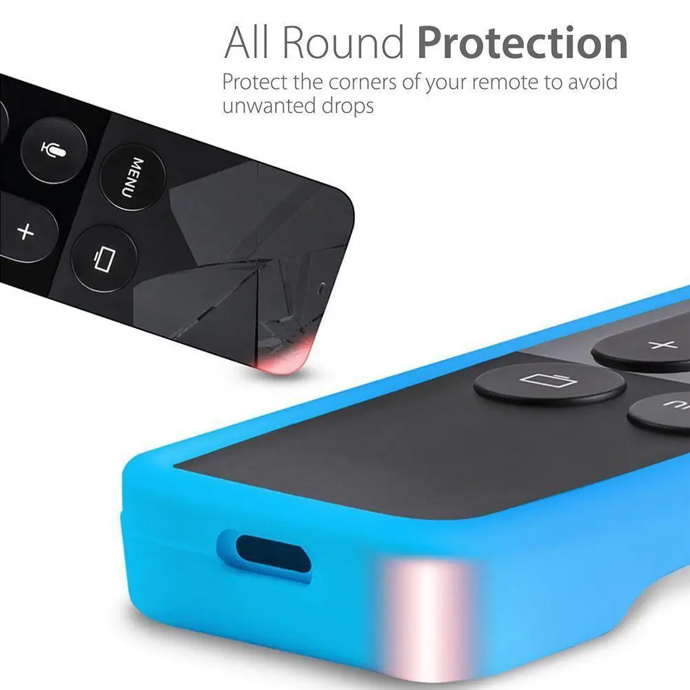 Boîtier de protection en Silicone pour télécommande Apple Tv 4K Siri 2021,  boîtier de protection antichoc pour télécommande - AliExpress