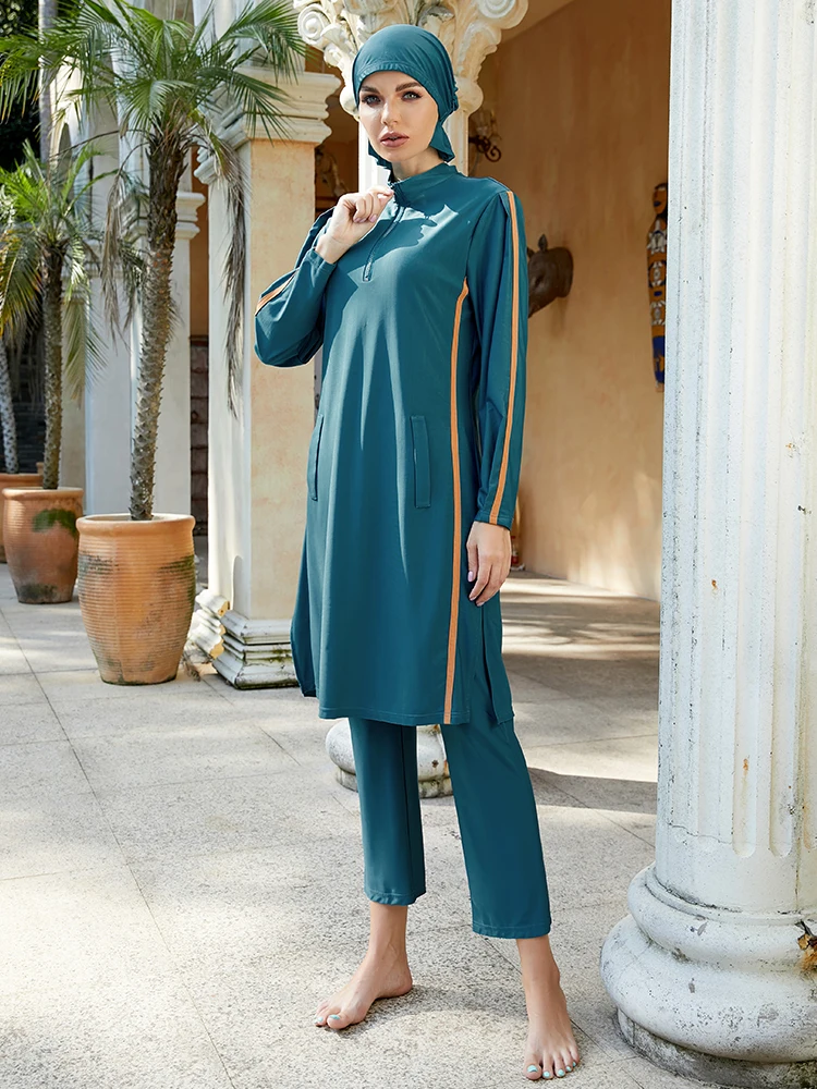 Abaya Burkini Costumi Da Bagno Musulmani Hijab Donna Musulman 3 Pezzi Costume Da Bagno Costume Da Bagno Musulmano Costumi Da Bagno Modesti 3 Pezzi Set