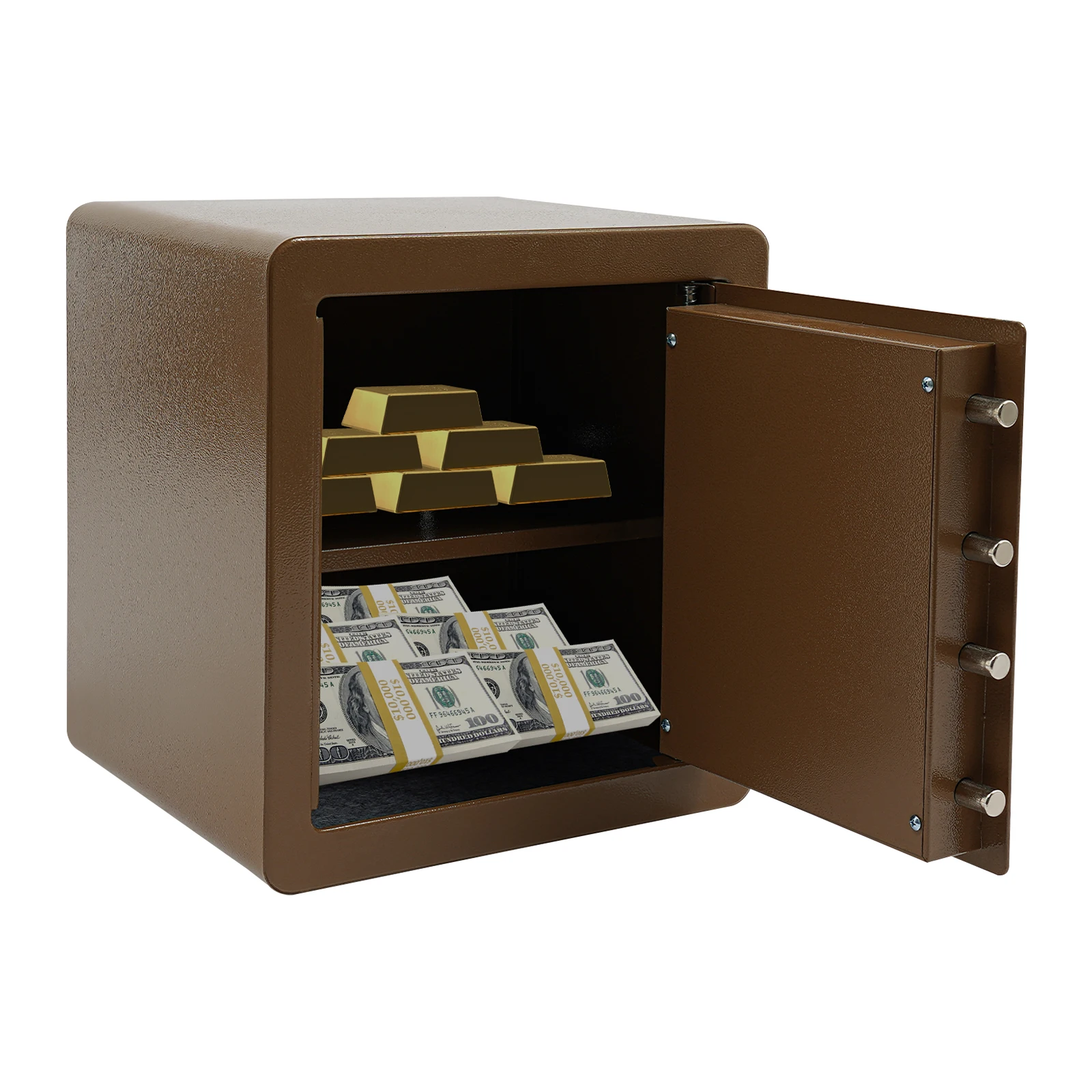 Zatvorený biometrický trezor, predný pohľad