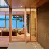 High quality modern wooden material entrance door customized pivot door for villa 6
