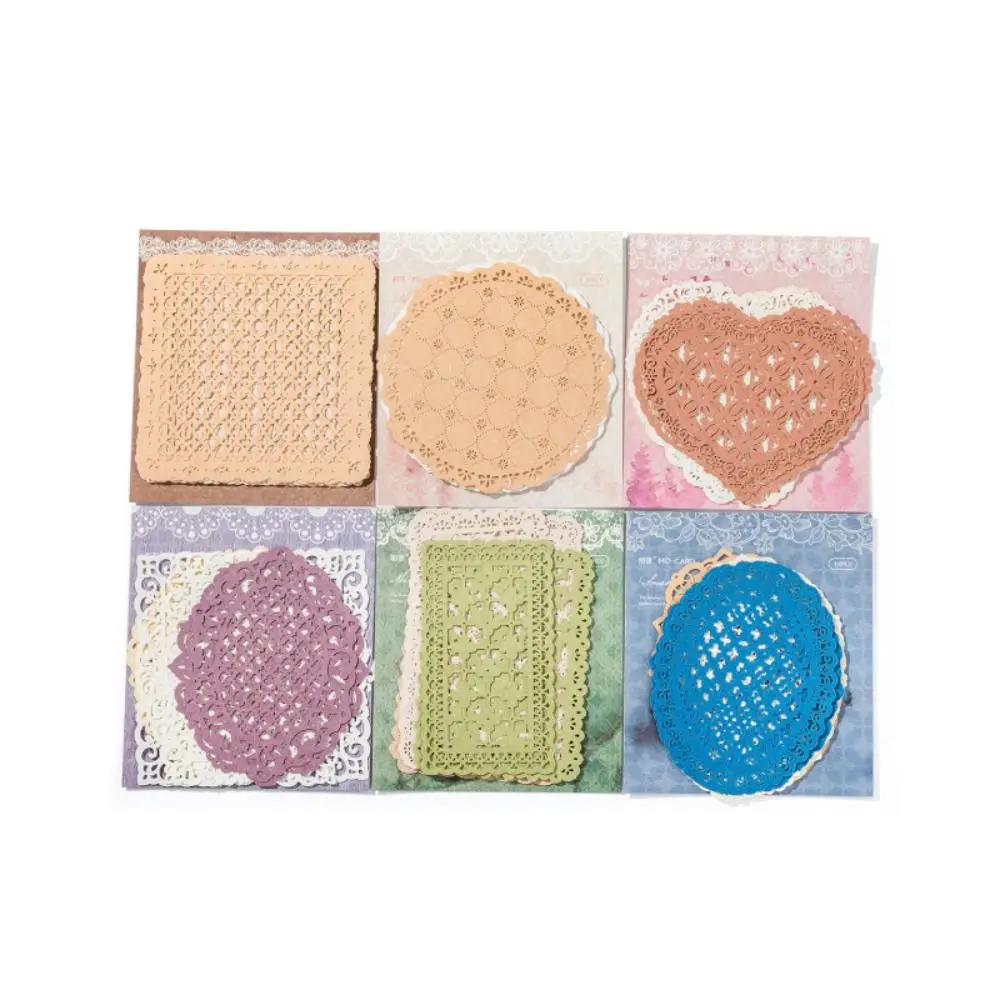 10Pcs/pack Hollow Out Hand Lace Lace Paper Collage Paper Planner Scrapbooking Material Hand Made Journal Diary Decor