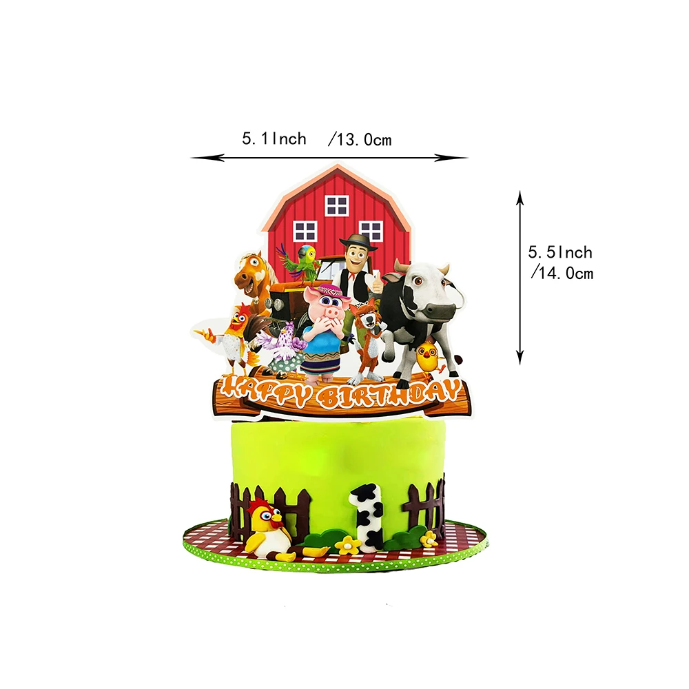 Birthday Tableware Set Birthday Party Supplies Party Supplies Disposable Tablecloth Farm Theme Table Cover for Kids Boys 1pcs/lot