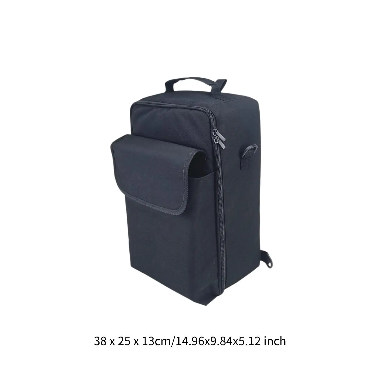 Gaming Console Backpack Carrying Bag Dustproof Zippered Pocket Shoulder Bag Travel Carrying Case for Power Cords Cards Laptop