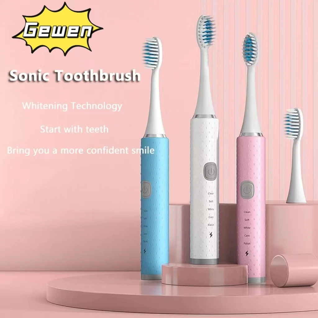 

2023 New Sonic Electric Toothbrush USB Charge Rechargeable 5 Modes Electronic Whitening IPX7 Waterproof Teeth Brush