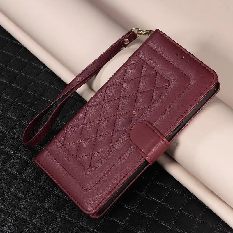 Coque de téléphone pour iPhone 16 15 14 13 12 11 Pro Max XR X XS Max 7 8 6 6S Plus Coque en cuir à rabat Portefeuille de luxe_voghion.com
