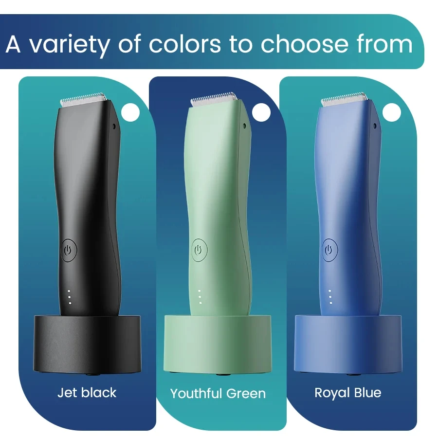 [IPX6] Men's Groin/Body Trimmer w/ SkinSafe - Foil Blades & Precision, Rechargeable Ball Shaver for Sensitive Skin