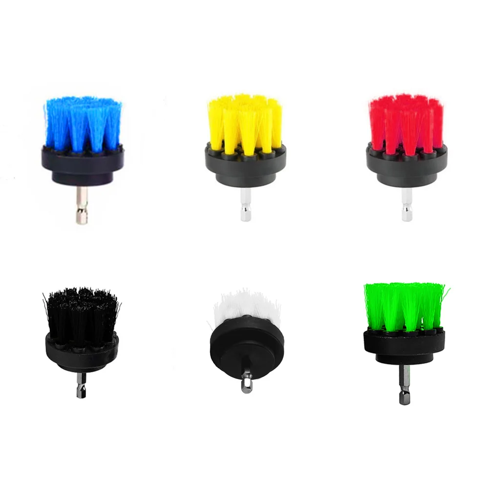 

2inch 10mm Power Nylon Drill Scrubber Brush Set Hex Shank Bathroom For Cleaning Cordless Drill Shower Grout Upholstery Floor