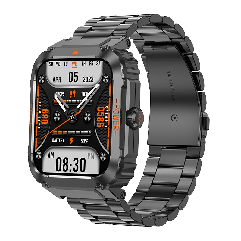 

New ET550 Bluetooth smart watch outdoor three-proof exercise ECG ECG blood sugar heart rate temperature monitoring