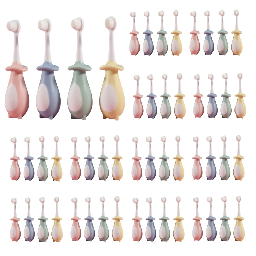 1PCS Unique Children's Toothbrush Cartoon Penguin Shape Ten Thousand Hair Toothbrush Tooth Children's Soft Hair