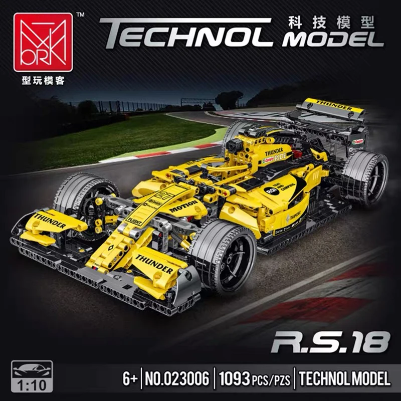 023006 High Tech Formula One Speed F1 Super Racing Car Static Moc 31313 Mattoni Modello Tecnico Building Blocks Ragazzi Giocattoli 1084 Pezzi