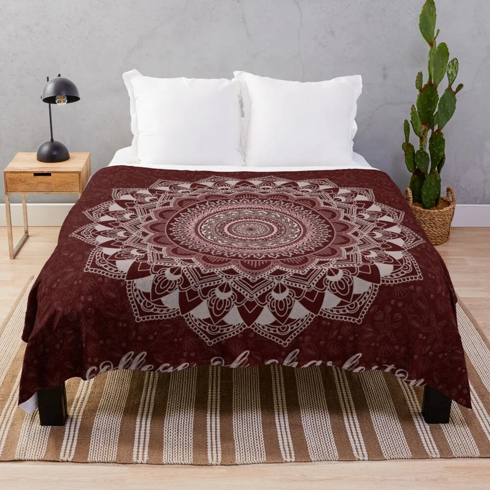 

College of Charleston Mandala Throw Blanket Plush Sofas Blankets For Bed Summer Beddings Bed Fashionable Blankets