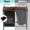 Large Laundry Hamper Sorter with 3 Removable & Pull-Out Sorting Bags, Wooden Top Shelf, Versatile Laundry Basket Organizer for L 5