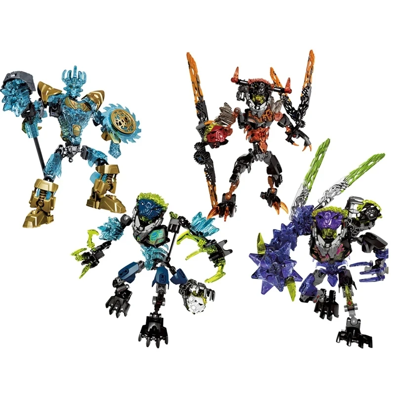 Building Blocks Bionicle Protector Anime Action Figures Toys for Boys Kids