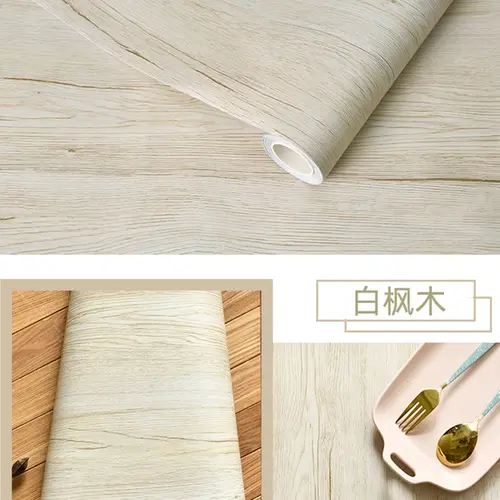 Wood Stripe Vinyl DIY Self Adhesive Waterproof PVC Wallpaper Renovation Cabinets Furniture Wall Sticker Home Decor Sticky Papers - Image 18