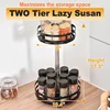 360°Rotation Spice Rack Organizer Non-Skid Carbon Steel Storage Tray for Seasonings and Spices Jar Cans Home Kitchen Accessories 3